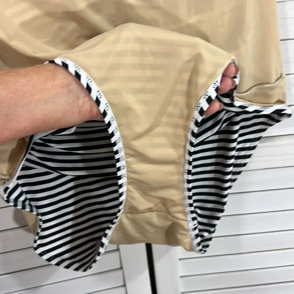 Tart Swimsuit Large Striped Halter One Piece Black & White